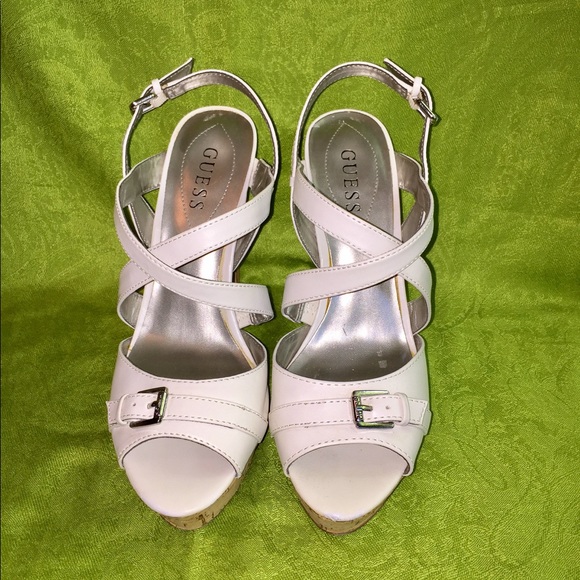 Guess White Platform Heels - Picture 2 of 8
